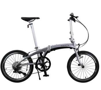 Складной велосипед Dahon Vigor D9, рама алюминиевая, колёса 20", 9 скоростей Цвет серый, подножка 
