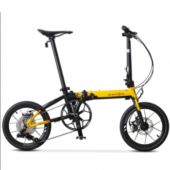 Велосипед Dahon K3 PLUS черно-желтый, складной, колеса 16
