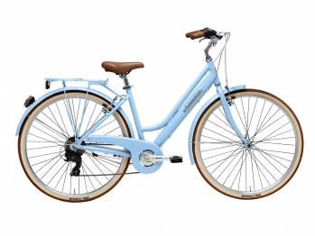 Комфортный велосипед Adriatica City Retro Lady, голубой, 6 скоростей, размер рамы: 450мм (18)