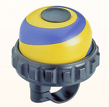 Звонок поворотный YWS-666A,  D:47м. Материал: алюминиевый купол и ""пластиковая база. Цвет: синий/жёлтый/чёрный