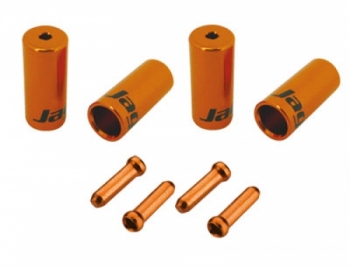 Jagwire наконечники оболочек (10х4,5мм, 6х5мм) и тросов (4шт.) оранжевые. комплект