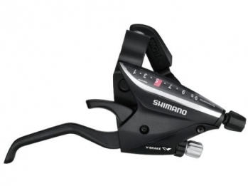 Shimano шифтер/тормозная ручка st-ef65-9r2 altus для v-brake правая, под два пальца, 9 скоростей, черная