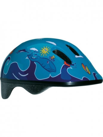 Шлем детский НELLELLI. Цвет: синий/голубой. Рисунок: дельфины. Размер: ""М (52-57cm)