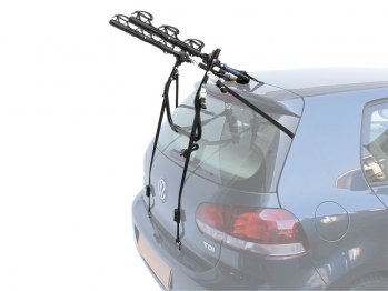 Peruzzo Автобагажник на заднюю дверь CRUISER DELUX, сталь, труба D:25 мм, ""для 3 в-дов весом до 15кг, фиксация велосипеда за верхнюю трубу рамы (max ""D:60 мм), цвет: чёрный, упаковка-термоплёнка