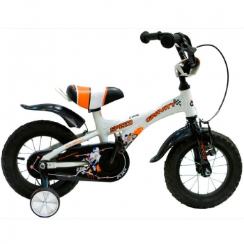 велосипед gravity speed, диаметр колёс: 12, цвет: белый, оранжевый, чёрный