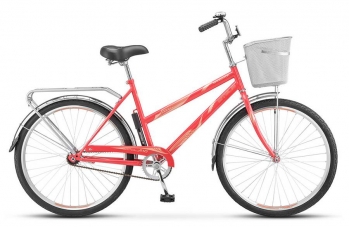 Комфортный велосипед Stels Navigator 210 lady z010 Коралловый (с корзиной) (lu085338)