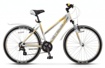 Горный женский велосипед Stels Miss 6300 v 26 (2016) Белый/Серый/Желтый