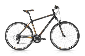 Гибридный велосипед Kellys CLIFF 30 (2016) черно-оранжевый