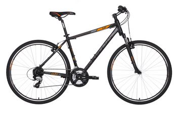 Гибридный велосипед Kellys Cliff 30 черно-оранжевый, размер рамы: 17