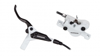 Тормоз дисковый shimano m506, bl-m506(прав)/br-m447(задн), пласт. кол., 1700мм, белый