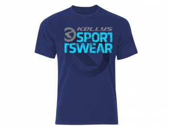 Футболка kellys sportswear, короткий рукав. материал: 100% хлопок. цвет: синий