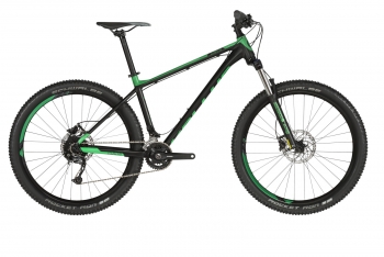 Горный велосипед Kellys Gibon 30 черный/зеленый, размер: M