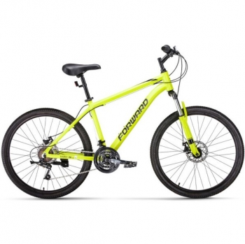 Велосипед FORWARD HARDI 2.0 D FR 26"  рост. 18" 2023, ярко-желтый/черный