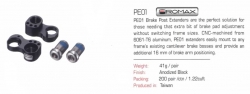 PROMAX Адаптер тормозов V-brake. Увеличивает расстояние между рамками на 16мм для дополнительных возможностей регулировки. 41г/пара