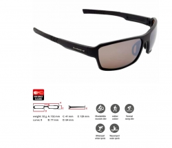 Очки SWISSEYE Freestyle black matt / black - brown polarized FM