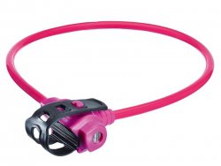 Велосипедный замок Trelock ks 211. 10мм х 75см. уровень защиты: 2. цвет: розовый. с держателем fixxgo