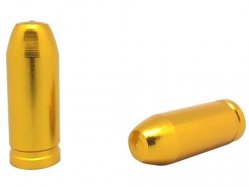 Колпачок на автониппель алюминиевый "пуля". Цвет: хром/золото,чёрный/красный/синий