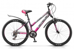 stels Miss 6000 V (2016), колёса: 26", цвет: чёрный, розовый, серый