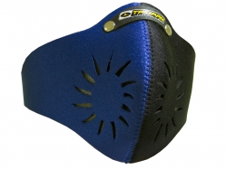 Открытая маска для велоспорта trigram m-x2. размер: 605x155мм. материал: лайкра/неопрен/кожа. цвет: синий/черный